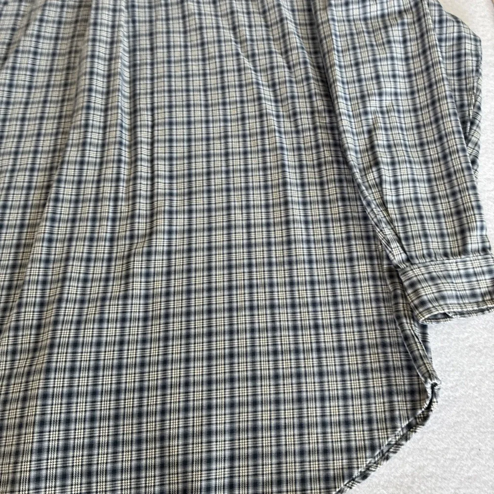 Vintage Polo Ralph Lauren Shirt Men 3XLT Classic Fit Plaid Cotton Button Down